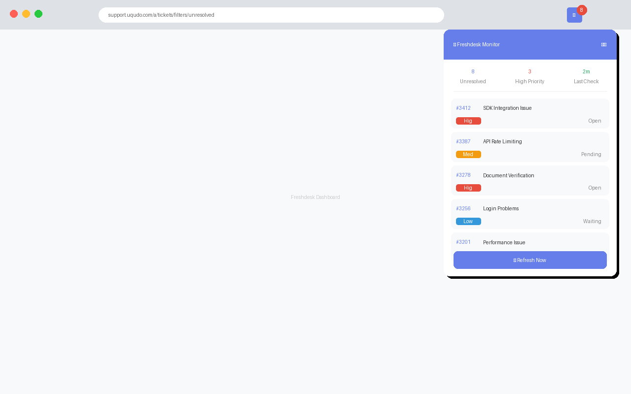 Freshdesk Ticket Monitor preview